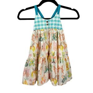 Toddler Girls Quinn’s Closet Handmade Butterfly Print Dress Size 3